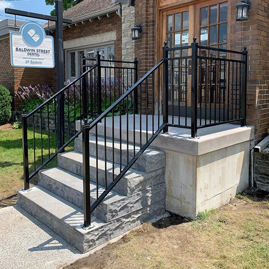 Exterior metal railing example